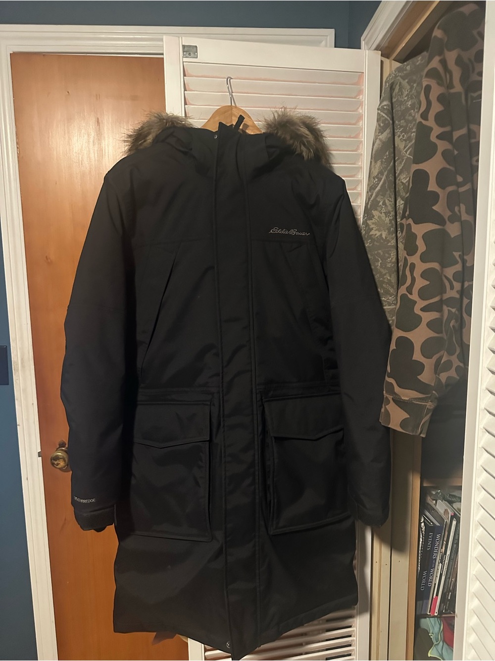 Eddie Bauer men’s down stadium coat